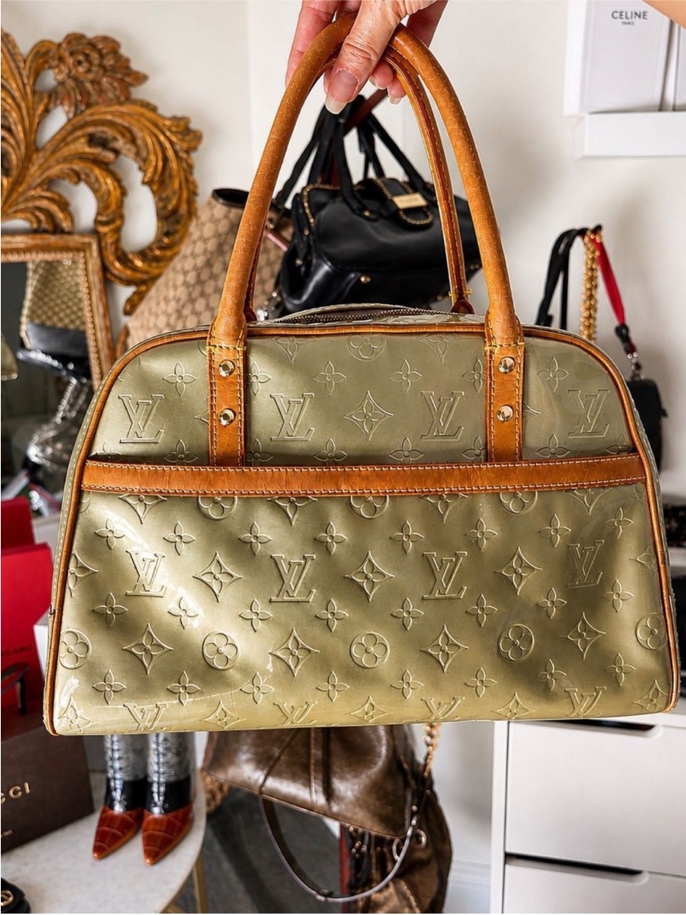 Louis Vuitton Green Vernes Handbag 💯 Authentic - Picture 4 of 14
